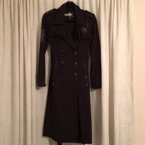 ROCKSTAR mid length coat . Black
